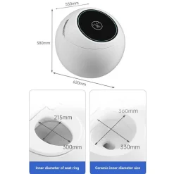 Moderne beheizte Toilette mit integriertem Wassertank