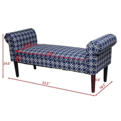 Moderne Bettbank – Stilvoller Sofasessel mit gerollten Armlehnen für die Inneneinrichtung