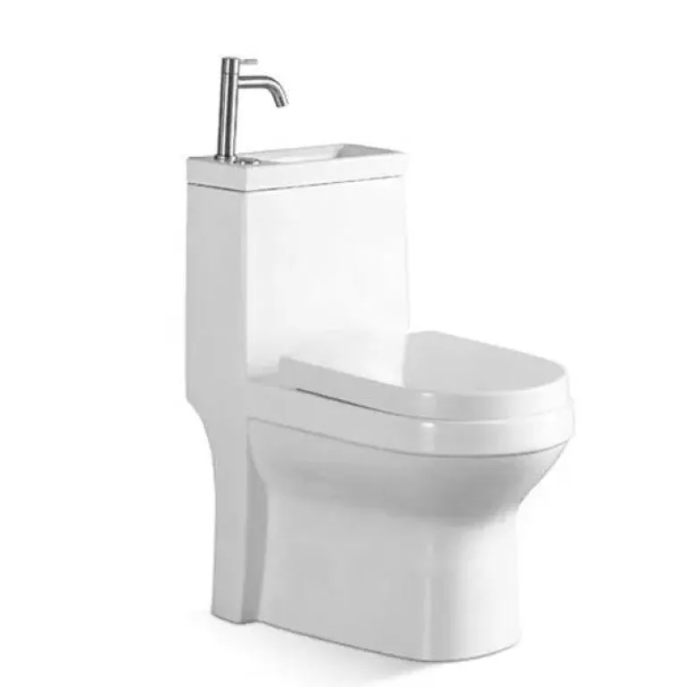 Moderne japanische Toilette mit Waschbecken – platzsparende Badezimmereinrichtung