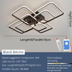 Moderne Kunstformen Smart Home LED-Kronleuchter