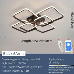 Moderne Kunstformen Smart Home LED-Kronleuchter