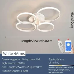 Moderne Kunstformen Smart Home LED-Kronleuchter