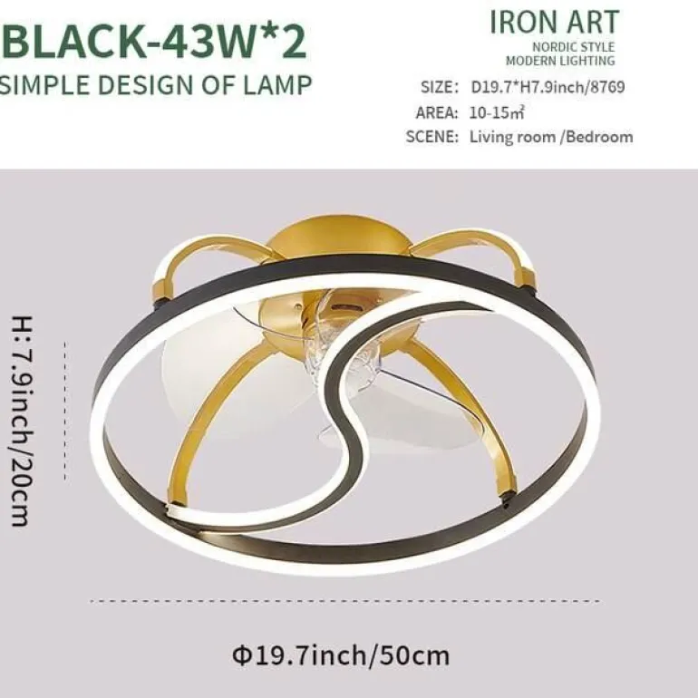 Moderne LED-Deckenventilatorleuchte – Elegante Leuchte