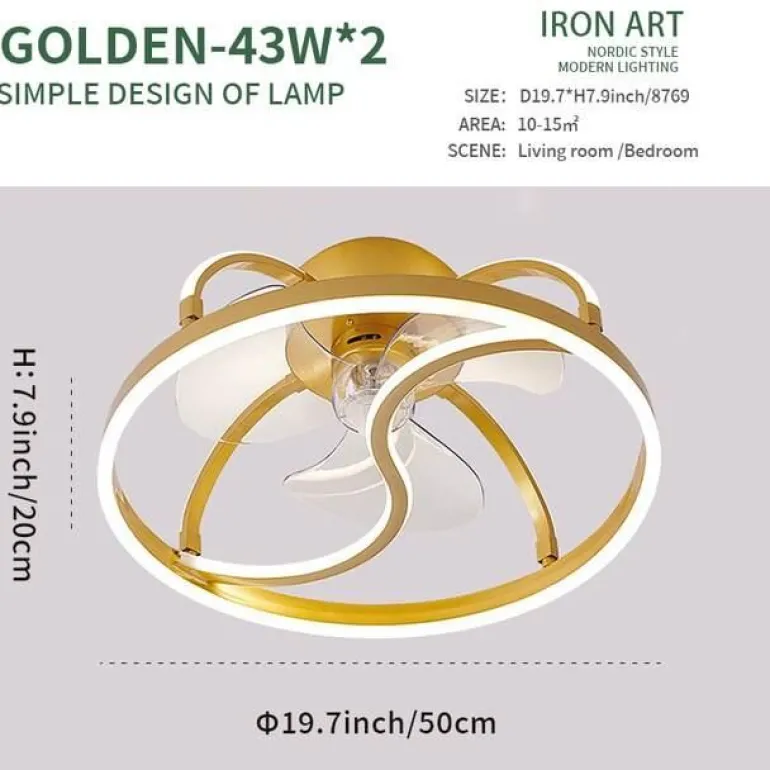 Moderne LED-Deckenventilatorleuchte – Elegante Leuchte