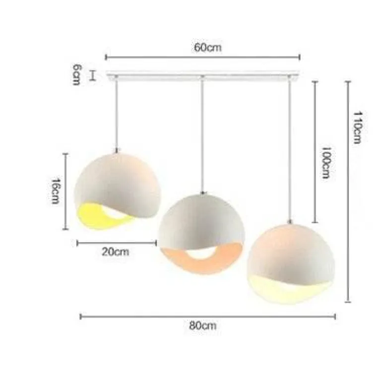 Moderne nordische Pendelleuchte - Eierschalenleuchte aus Aluminium