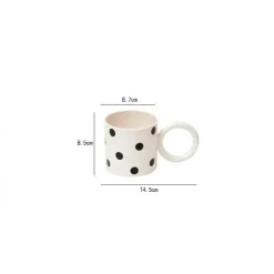 Moderne Porzellantasse – 300 ml Kaffeetasse mit Ringgriff