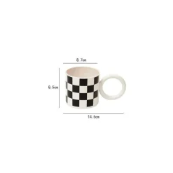Moderne Porzellantasse – 300 ml Kaffeetasse mit Ringgriff
