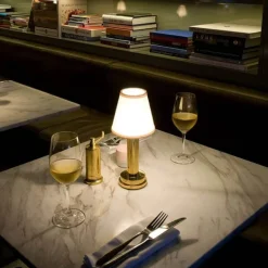 Moderne Stoff-Tischlampe – Stilvolles, sanftes Nachtlicht