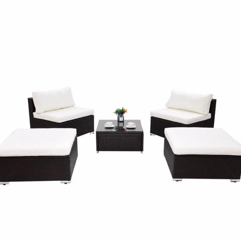Moderne 5-teilige Terrassen-Loungemöbel