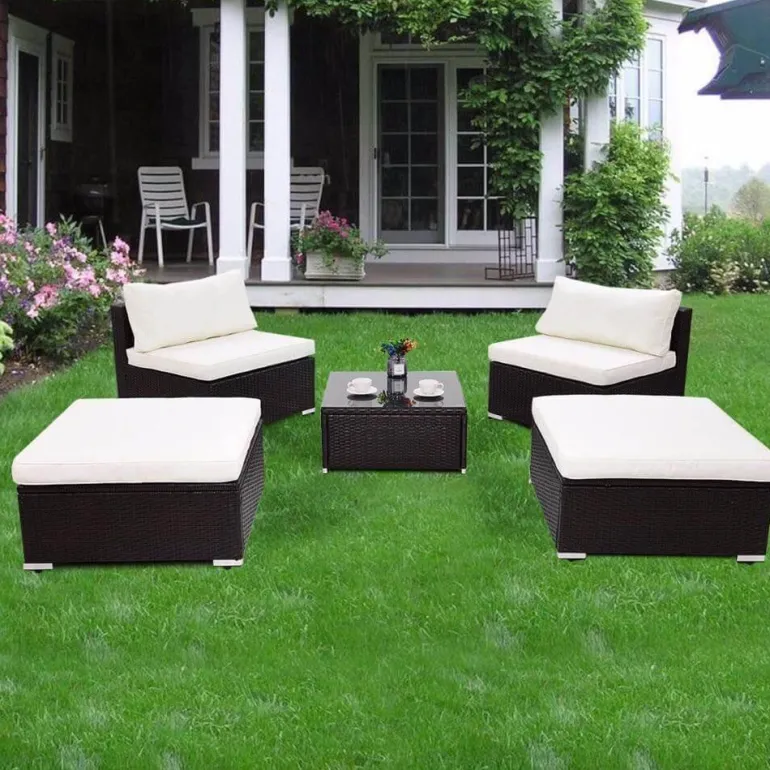 Moderne 5-teilige Terrassen-Loungemöbel