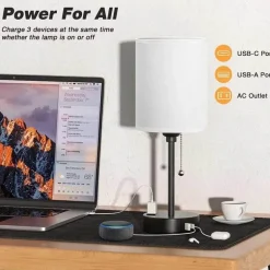 Moderne USB-Schreibtischlampe – Stilvolle Tischleuchte aus Metall