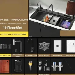 Moderne Wasserstation für die Küchenspüle – effizientes, stromlinienförmiges Design