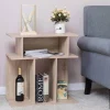 Moderner Beistelltisch fürs Sofa mit Stauraum – Akzenttisch in Holzoptik