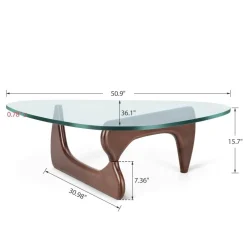 Moderner Couchtisch aus Glas – elegantes unregelmäßiges Design für das Wohnzimmer