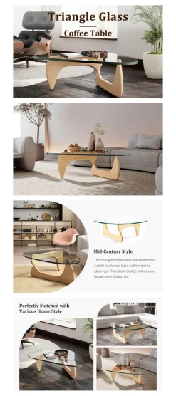 Moderner Couchtisch aus Glas – elegantes unregelmäßiges Design für das Wohnzimmer