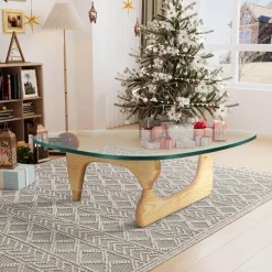 Moderner Couchtisch aus Glas – elegantes unregelmäßiges Design für das Wohnzimmer