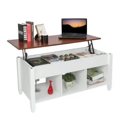 Moderner Couchtisch mit anhebbarer Platte – stilvolle Aufbewahrungslösung