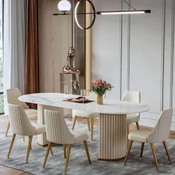 Moderner Esstisch aus Schiefer – Zeitgenössische Esszimmermöbel