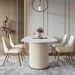 Moderner Esstisch aus Schiefer – Zeitgenössische Esszimmermöbel