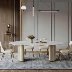 Moderner Esstisch aus Schiefer – Zeitgenössische Esszimmermöbel