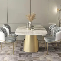 Moderner Esstisch aus Schiefer – Zeitgenössische Esszimmermöbel