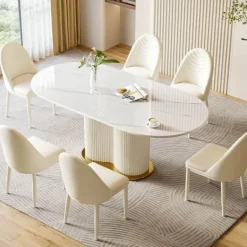 Moderner Esstisch mit Glasplatte - Debora Slate Furniture