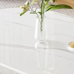 Moderner Esstisch mit Glasplatte - Debora Slate Furniture