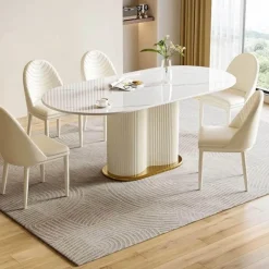 Moderner Esstisch mit Glasplatte - Debora Slate Furniture