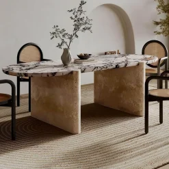 Moderner Esstisch mit Steinoberfläche - Elena Stone Dining Furniture