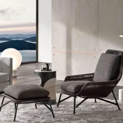 Moderner gepolsterter Loungesessel – stilvoller Akzentstuhl