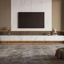 Moderner Marmor-TV-Schrank – Stilvolles Home-Entertainment-Center