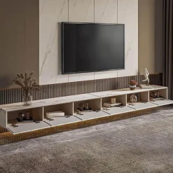 Moderner Marmor-TV-Schrank – Stilvolles Home-Entertainment-Center