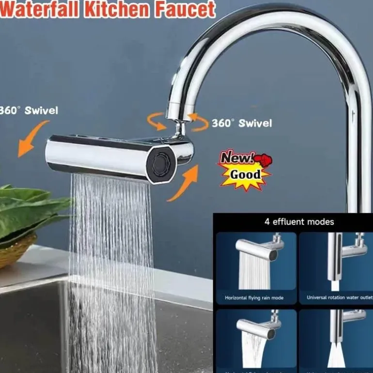 Moderner matter Küchenhahn – Multifunktionales Wasserfall-Design