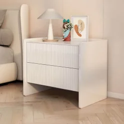 Moderner Nachttisch aus Schiefer – Stilvoller Nachttisch mit Schieferplatte