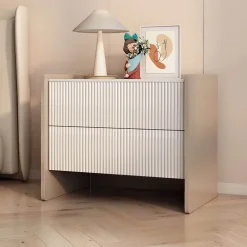 Moderner Nachttisch aus Schiefer – Stilvoller Nachttisch mit Schieferplatte