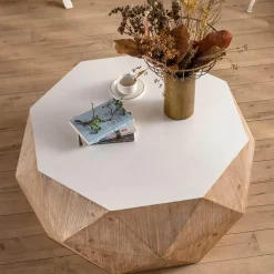 Moderner rustikaler Couchtisch - Evelyne Timber Wohnzimmermöbel