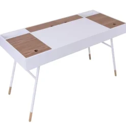 Moderner weißer Schreibtisch – Kreativer Arbeitstisch