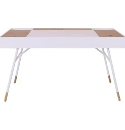 Moderner weißer Schreibtisch – Kreativer Arbeitstisch