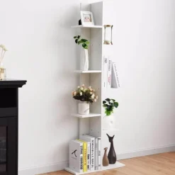 Modernes Bücherregal aus Holz – Aufbewahrungseinheit mit offenen Regalen