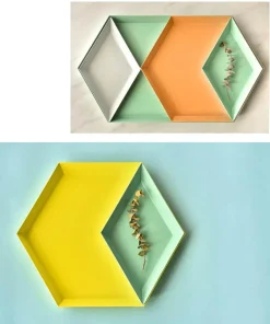 Modernes geometrisches Serviertablett - Nordisches Dekotablett