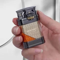 Modernes Jet-Flame-Feuerzeug – Transparentes Tank-Design