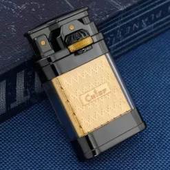 Modernes Jet-Flame-Feuerzeug – Transparentes Tank-Design