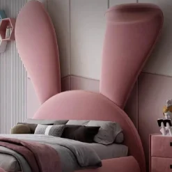 Modernes rosa Kaninchenbett – Stilvolle Haustiermöbel