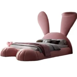 Modernes rosa Kaninchenbett – Stilvolle Haustiermöbel