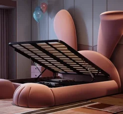 Modernes rosa Kaninchenbett – Stilvolle Haustiermöbel