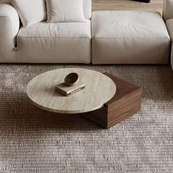 Modernes Travertin-Couchtisch-Set - Oraine Wohnzimmermöbel