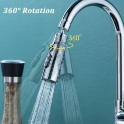 3-Modus-Wasserhahnadapter - Spritzschutz-Wassersparer