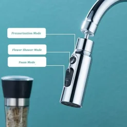 3-Modus-Wasserhahnadapter - Spritzschutz-Wassersparer