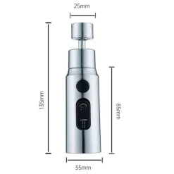 3-Modus-Wasserhahnadapter - Spritzschutz-Wassersparer