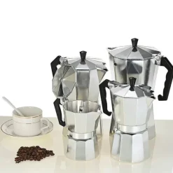 Moka Pot Espressomaschine - Aluminium-Perkolator, 50–600 ml Fassungsvermögen, langlebiges Design